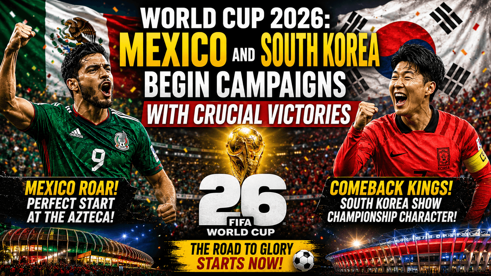 World Cup 2026: Mexico and South Korea Begin Campaigns with Crucial Victories image